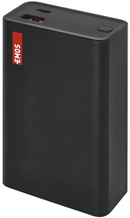 Emos Powerbank Laptop snellader - 20000mAh - 1x USB-A - 1x USB-C - 65W PD - Zwart
