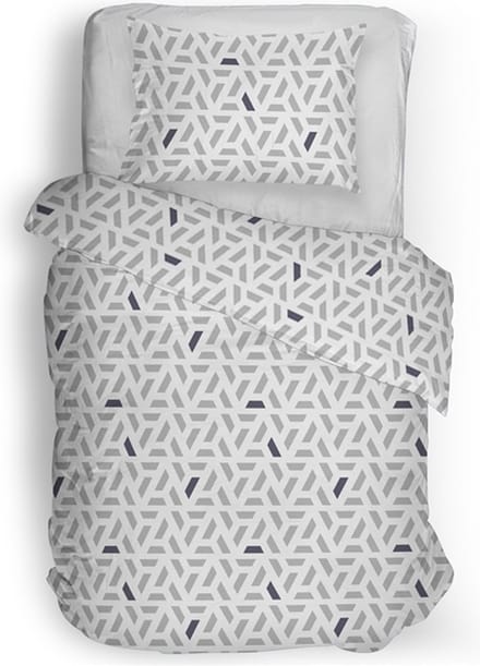 Snoozing Ghislaine Dekbedovertrek - Eenpersoons - 140x200/220 cm - Grijs