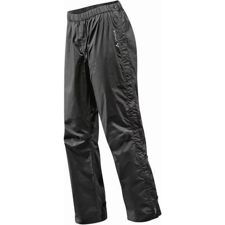 Vaude Women's Fluid Full-Zip Pants S/S, regenbroek, dames, zwart