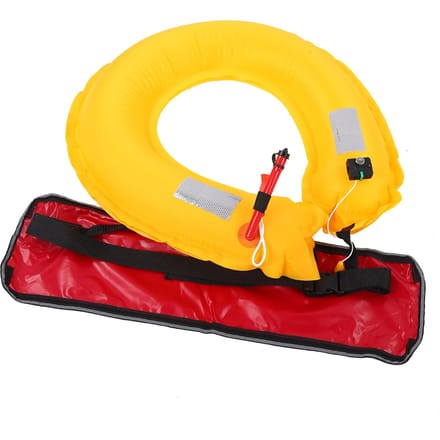 Verstelbare Opblaasbare Reddingsvest Riem Met Reflecterende Banden en Fluitje (rood) yellow