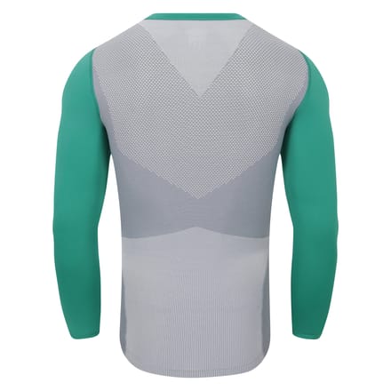 Umbro Heren Pro Base Layer Top met lange mouwen (Golfgroen/Grijs)