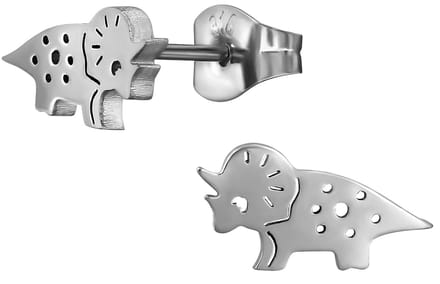 CS Joy - dinosaurus oorbellen - Chirurgisch staal - dino oorknoppen - 11 x 6 mm