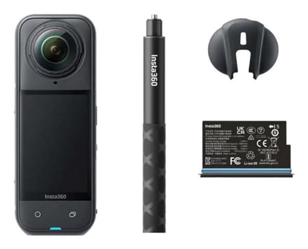 Insta360 X5 Starter Bundle – Actioncam - Zwart - Inclusief Accesoires