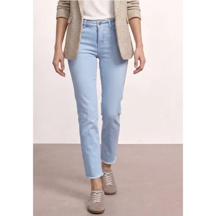 Straight Legs jeans met franje aan de zoom