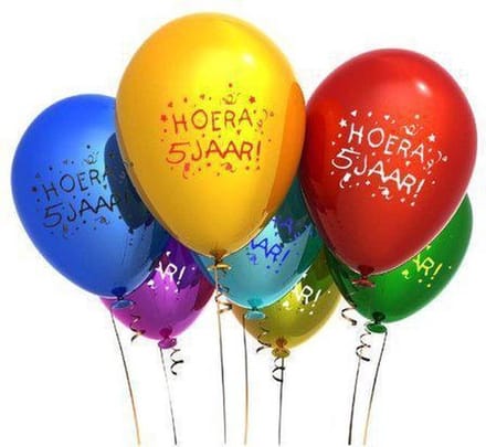 Benza - Leeftijd Ballonnen - 5 Jaar (12 stuks)