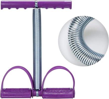Elastische Sit Up Pull Rope - Paars - 32,5 x 26 cm - Duurzaam Fitness Pedaal voor Thuis Gym