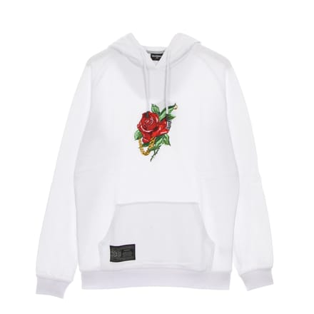 Lichtgewicht sweatshirt met capuchon voor heren, roze hoodie wit