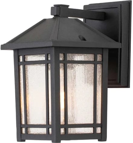 Quoizel LED Wand Buitenlamp Cedar Point | 1X E27 Max 60W | IP44 | Dimbaar | Black