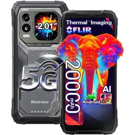 Blackview Xplore 1 Pro 5G Mobiele Telefoon 12GB+256GB 20000mAh 6.78  Scherm 64MP Android 15 Smartphone