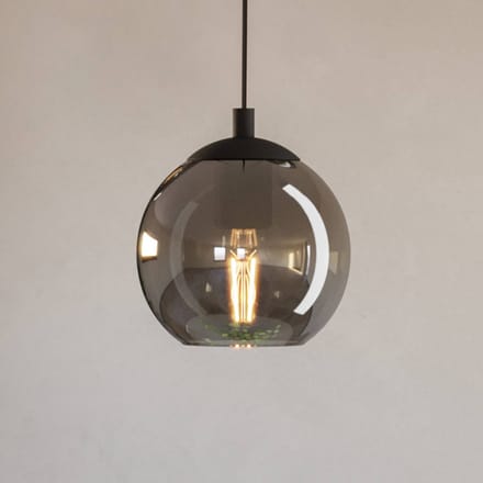 EGLO Ariscani Hanglamp - E27 - Ø 20 cm - Rookglas | Smoke glas - Zwart