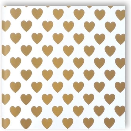 Goud hartjes behang 54152