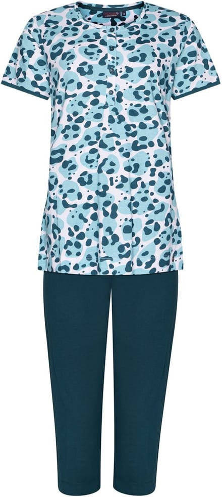 Dames Pyjamaset Rebelle - Tropical Turquoise - Bio Katoen - Maat 38
