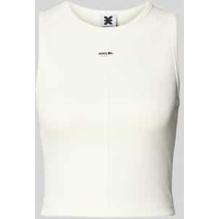Korte tanktop met labelpatch