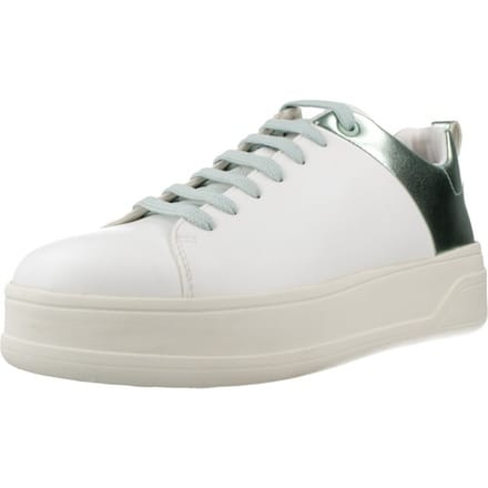 Geox D SPHERICA ECUB-2 Dames Wit/Lichtgouden Sneakers