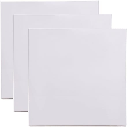 Benson Schildersdoek - 3x - 30 x 30 cm - blanco canvas - katoen - 280 grams