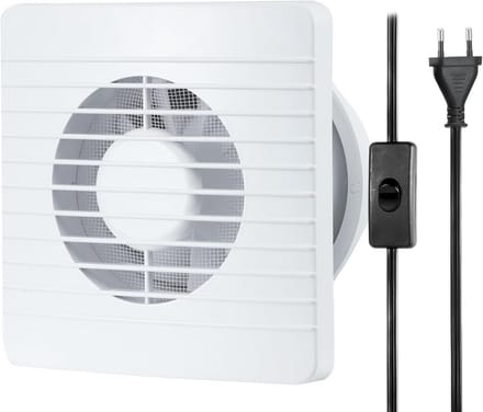 Afzuigventilator Badkamer 100mm Waterdicht met Terugslagklep en Schakelaar