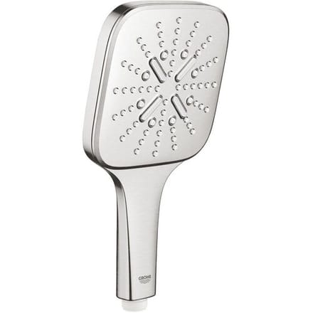 GROHE Rainshower SmartActive Cube 130 Handdouche - 3 straalsoorten - supersteel - 26582DC0