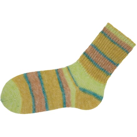 Gründl Hot Sock's "Lago" - Jade/kort/citroen/lichtgele-mottled