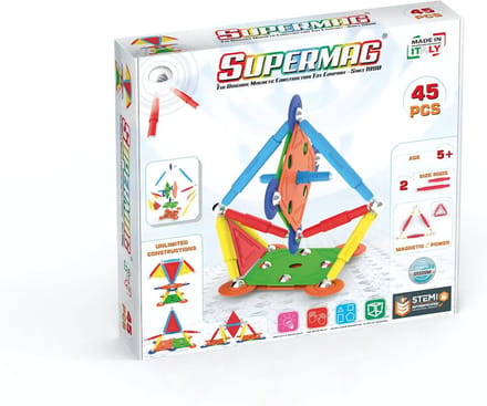 Magneet speelgoed Supermag Multicolor 45 SM0651 Multikleur