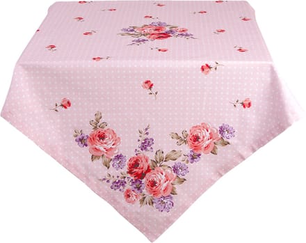 Clayre & Eef Tafelkleed 100x100 cm Roze Paars Katoen Rozen