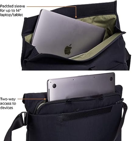 Moderne 15 inch schoudertas met laptopvak en verstelbare schouderriem