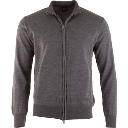 Paul & Shark Vest Basic Merino Extrafine Zipper Midden Grijs / male