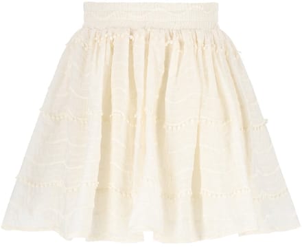 Nono Ninu Skirt With Pompoms Meisjes - Korte rok - Ecru - Maat 110