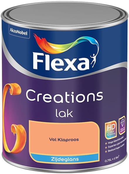 Flexa - Creations Lak Zijdeglans - Vol Klaproos - Mengverf - 750 Ml