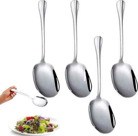 Dailygoods- Opscheplepel Roestvrij Staal 21 cm - Set van 4