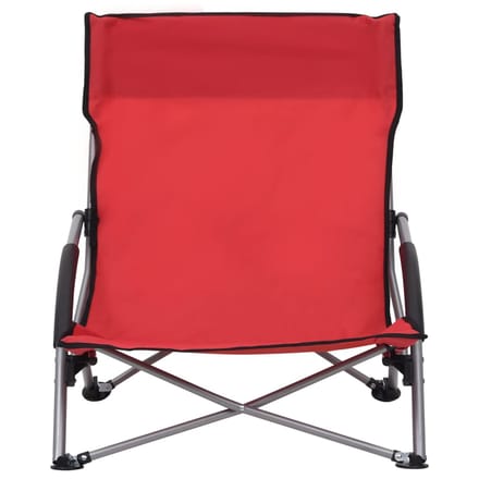 vidaXL - Opklapbare - stoelen, - 2 - stuks, - rode - stof