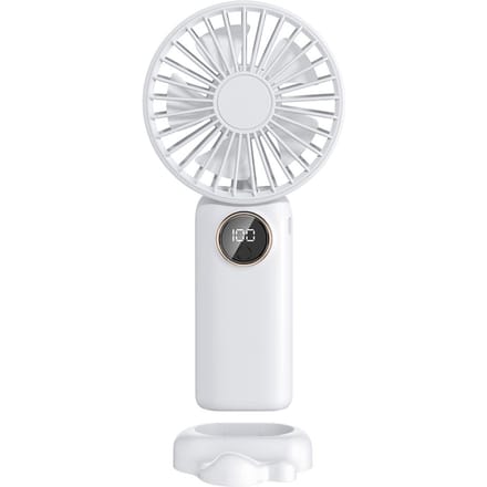 Draagbare Ventilator Mini Handheld Elektrische Ventilator Ondersteunt 5 Instelbare Windsnelheden Stille Werking Aangedreven door wit