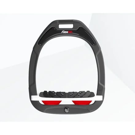 Ultra Grip Inclinatie Stijgbeugels Antraciet/Wit/Rood Flex-On Green Composite