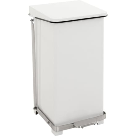 V-Part - Industriële pedaalemmer 45 liter - Steel - wit - Prullenbak
