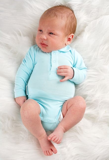 Frogs and Dogs - Polo Romper Basic - Blauw - Maat 68 - Jongens