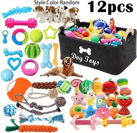 Nivard Honden Speelgoed - Hond - Speelgoed - Dog Toy - Pluche - 12st
