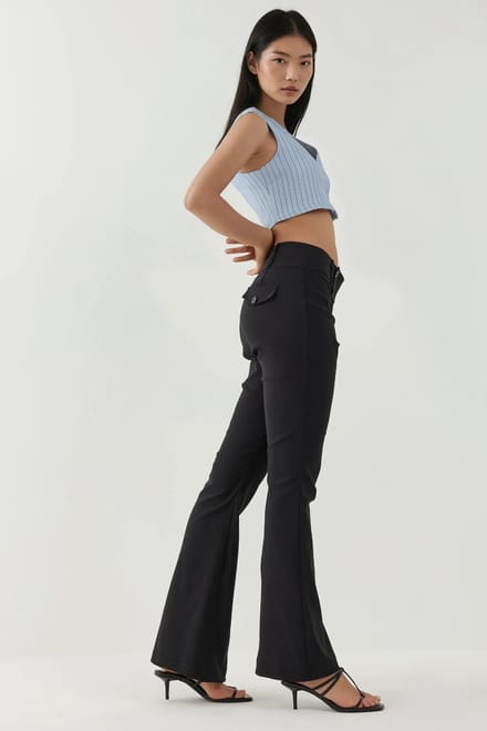 Lage Taille Flared Broeken