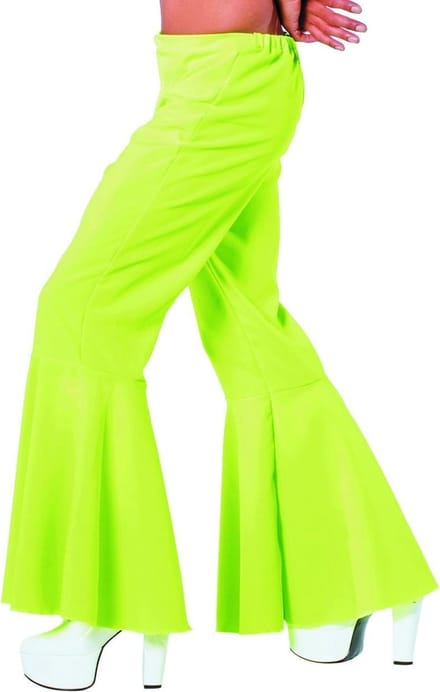 Hippie broek bi-stretch man neon groen - Maat 54