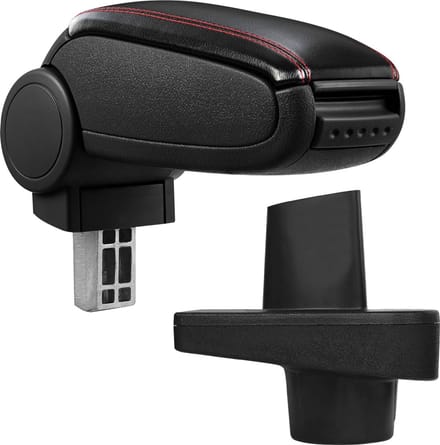 Armsteun-Renault Clio IV-X98-kunstleer-zwart+rood stiksel