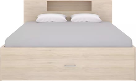 Vente-unique Bedframe hout natuurlijk licht 140 x 190 cm