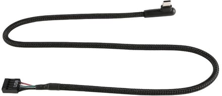 Allecto - USB 9-Pin naar Type-C Kabel 90 Graden 60cm - Motherboard Adapter