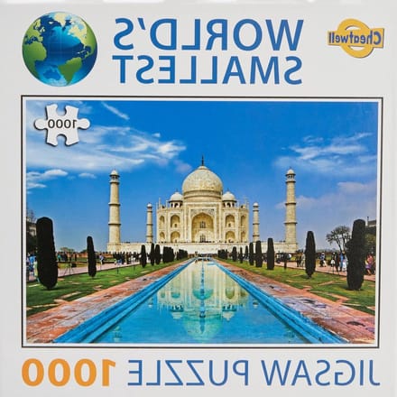 Legpuzzel Taj Mahal - Mini Puzzel Wereldpuzzel - Ontspanning Thuis - Kleinste Puzzels Ter Wereld - 420mm x 290mm - India