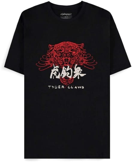 Cyberpunk 2077 - Tiger Claws Unisex Tshirt - M - Zwart