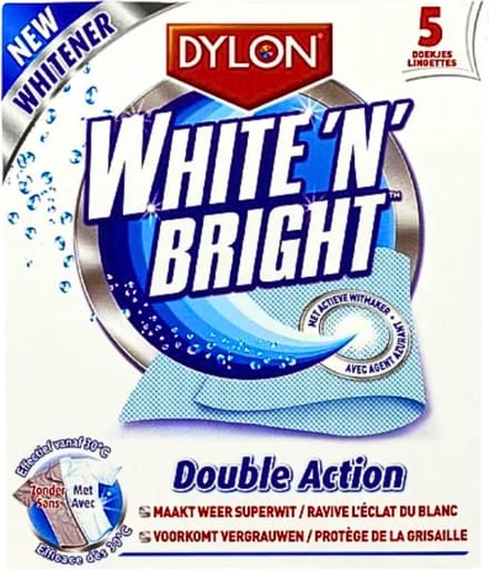 Dylon - Vlekverwijderaar - White & Bright - Superwit & Vlekkeloos - 5 Doekjes