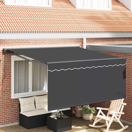 vidaXL - Uitschuifbare - luifel - Antraciet - 350 - x - 250 - cm