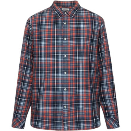 Karoblouse van flanel. KnowledgeCotton Apparel - GOTS/Vegan