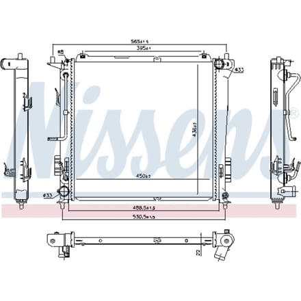 Radiator, motorkoeling NISSENS 666216