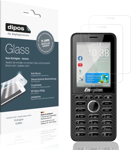 dipos – 2x Pantserfolie geschikt voor Energize E288S | 9H Screenprotector