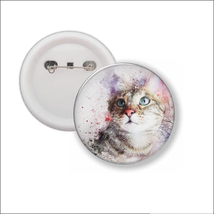 Button Met Speld - Kat