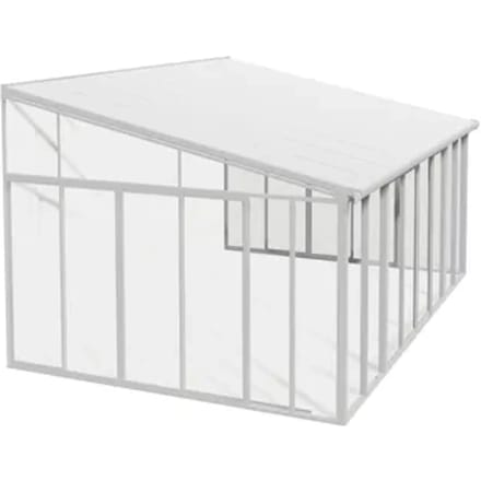 Palram - Canopia Serre, Veranda En Solarium Sanremo - Helder - Wit - 435x380cm