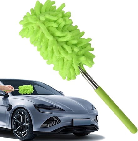 Auto Afstofborstel - Reinigingsborstel - Auto Onderhoud - Uitschuifbare Handgreep - 24-72 cm - Groen